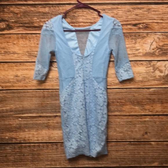 Lulus Light Blue Lace Bodycon Dress - Picture 8 of 8